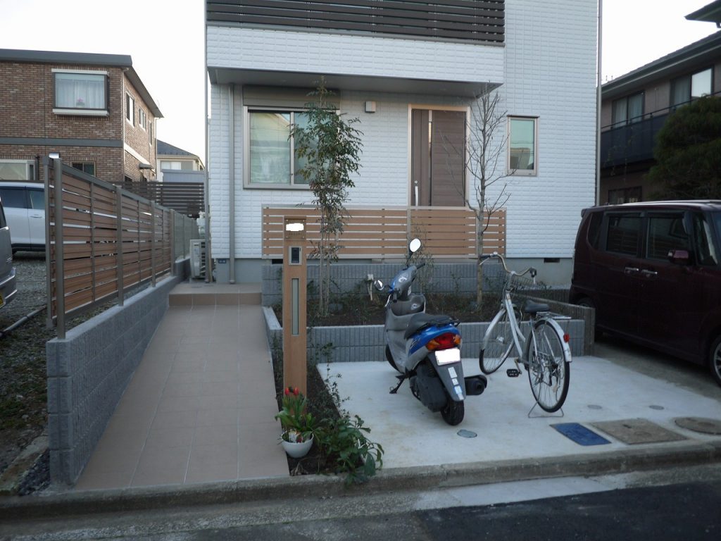 新築外構工事施工例(神奈川県)：ガーデニングリフォーム